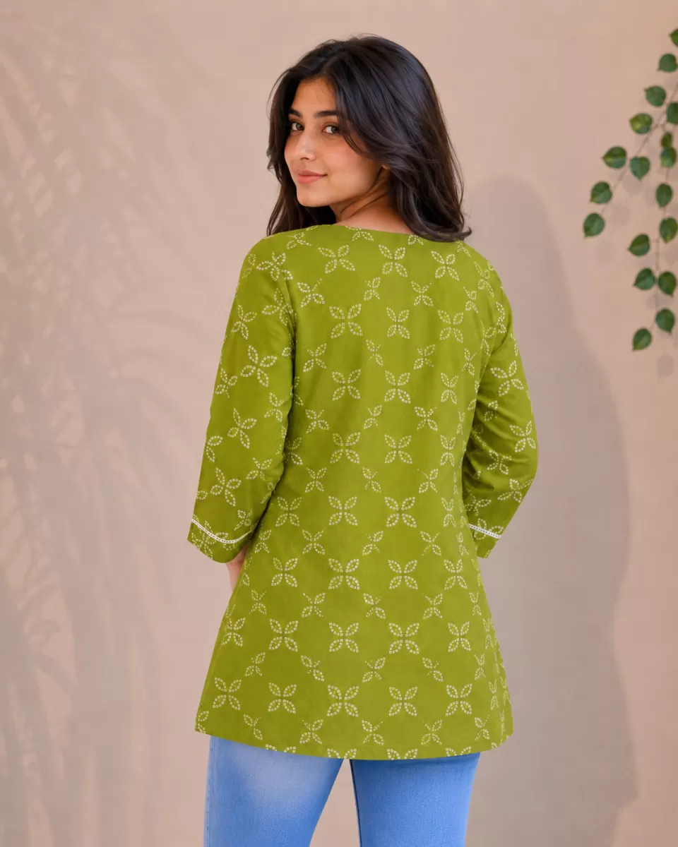 Bindaslook Women Printed Cotton Short Kurtis